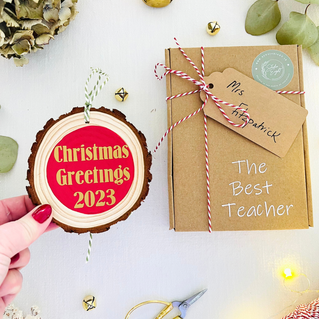 Christmas Wood Slice Ornament