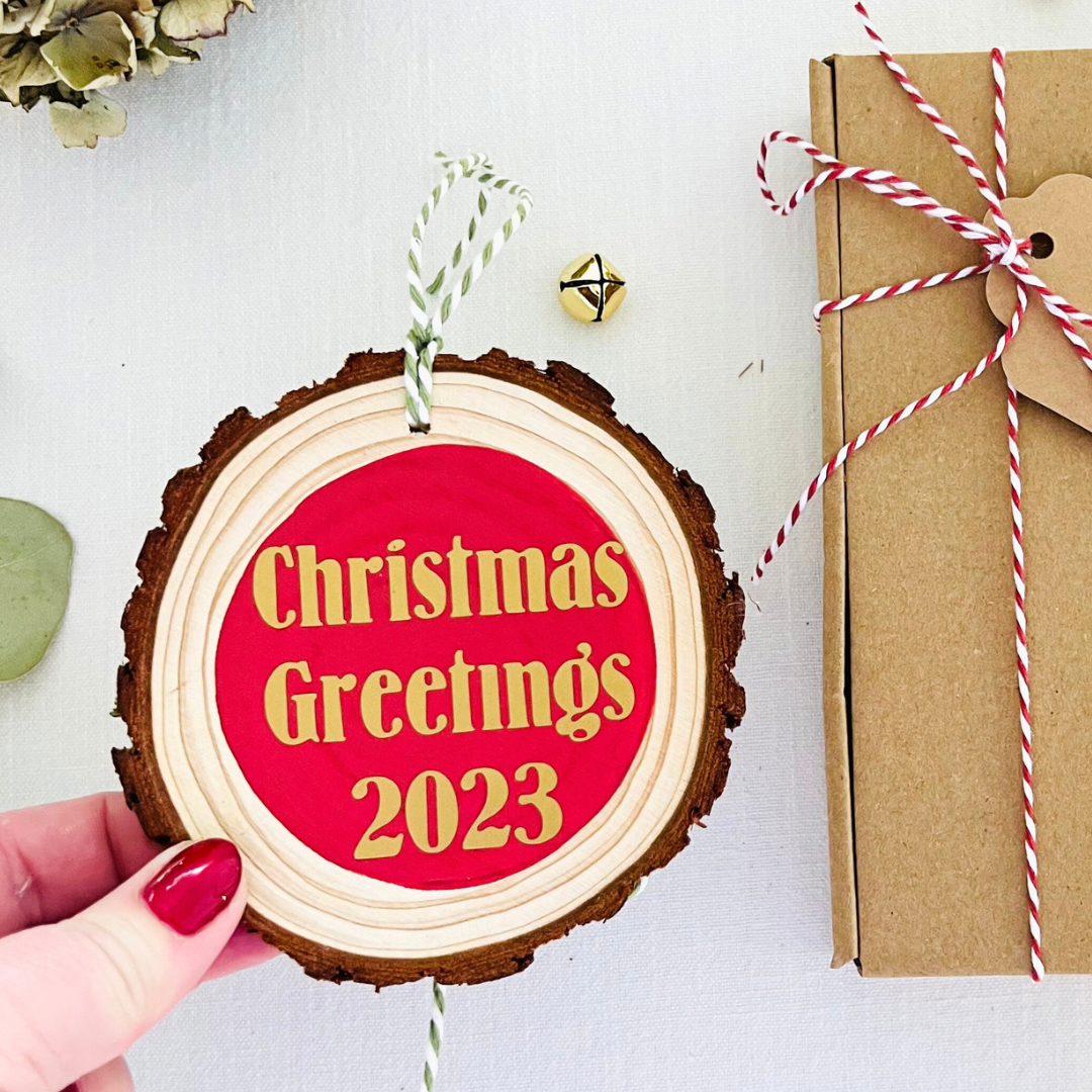 Christmas Wood Slice Ornament