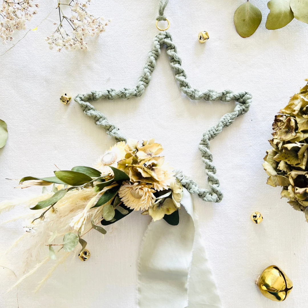 Sage Green Macrame Everlasting Stars