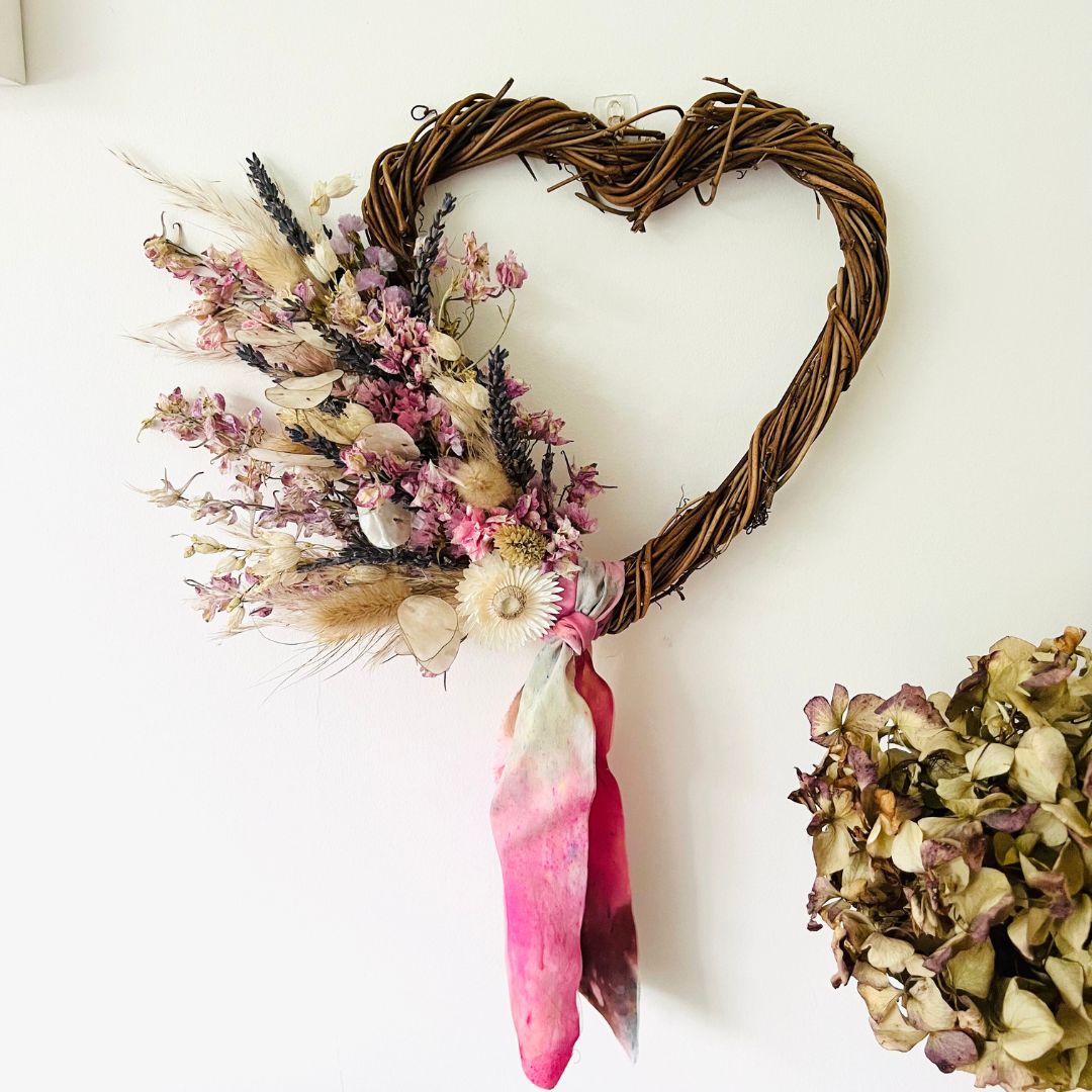 Dried flower wreath