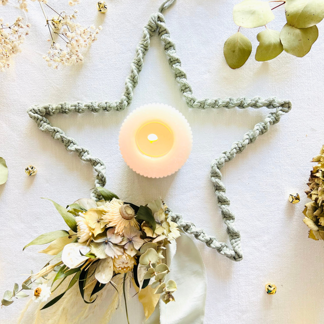 Sage Green Macrame Everlasting Stars