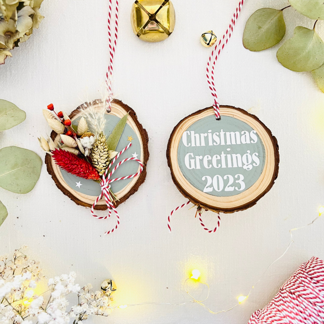 Christmas Wood Slice Ornament