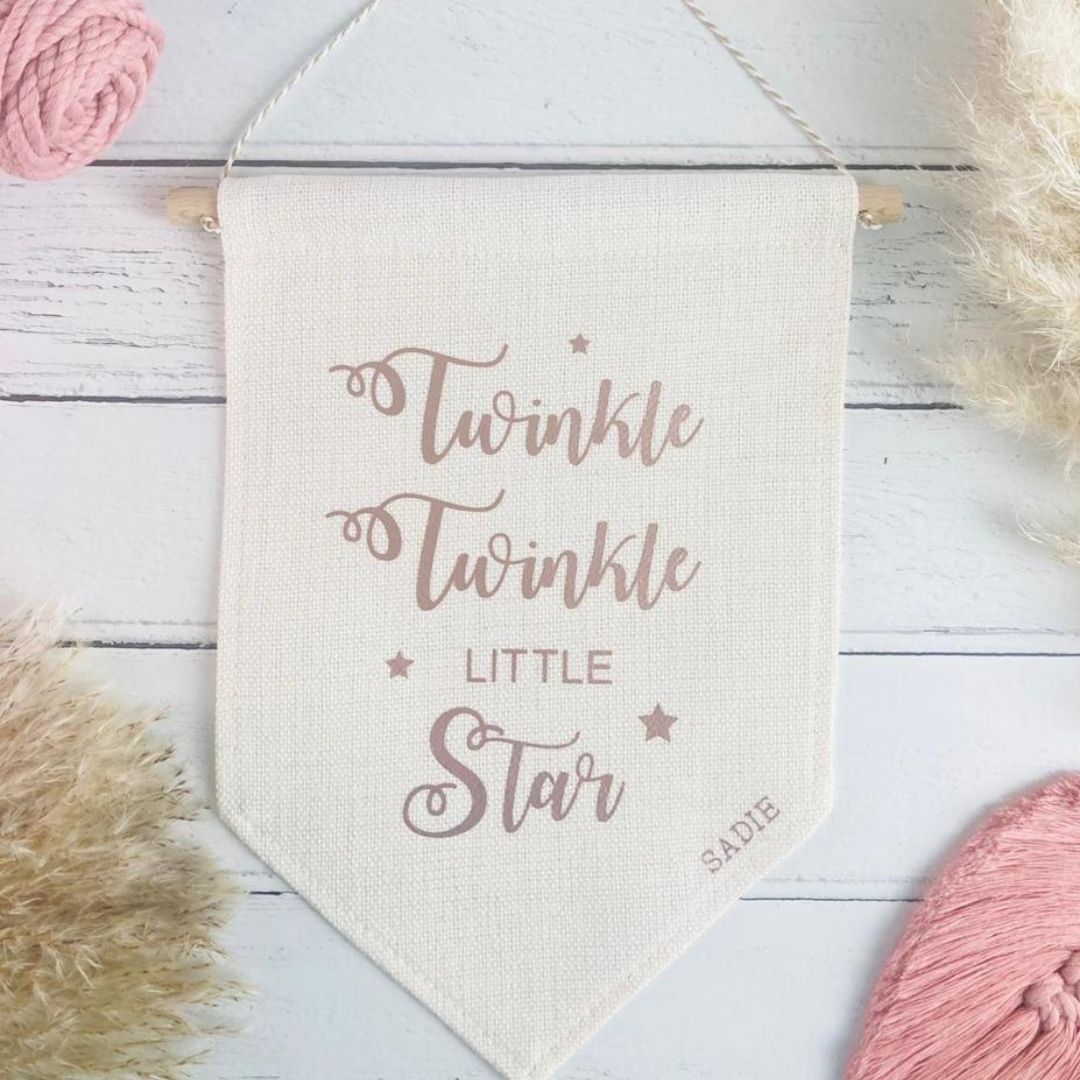Twinkle Twinkle Linen Pennant
