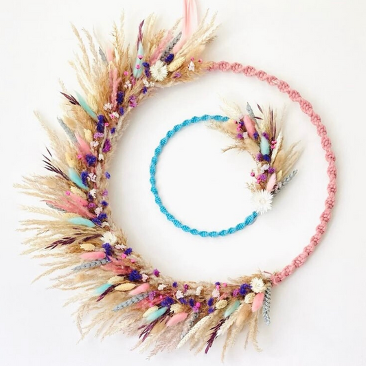 Dried Flower Custom Double Feature Wreath 50cm