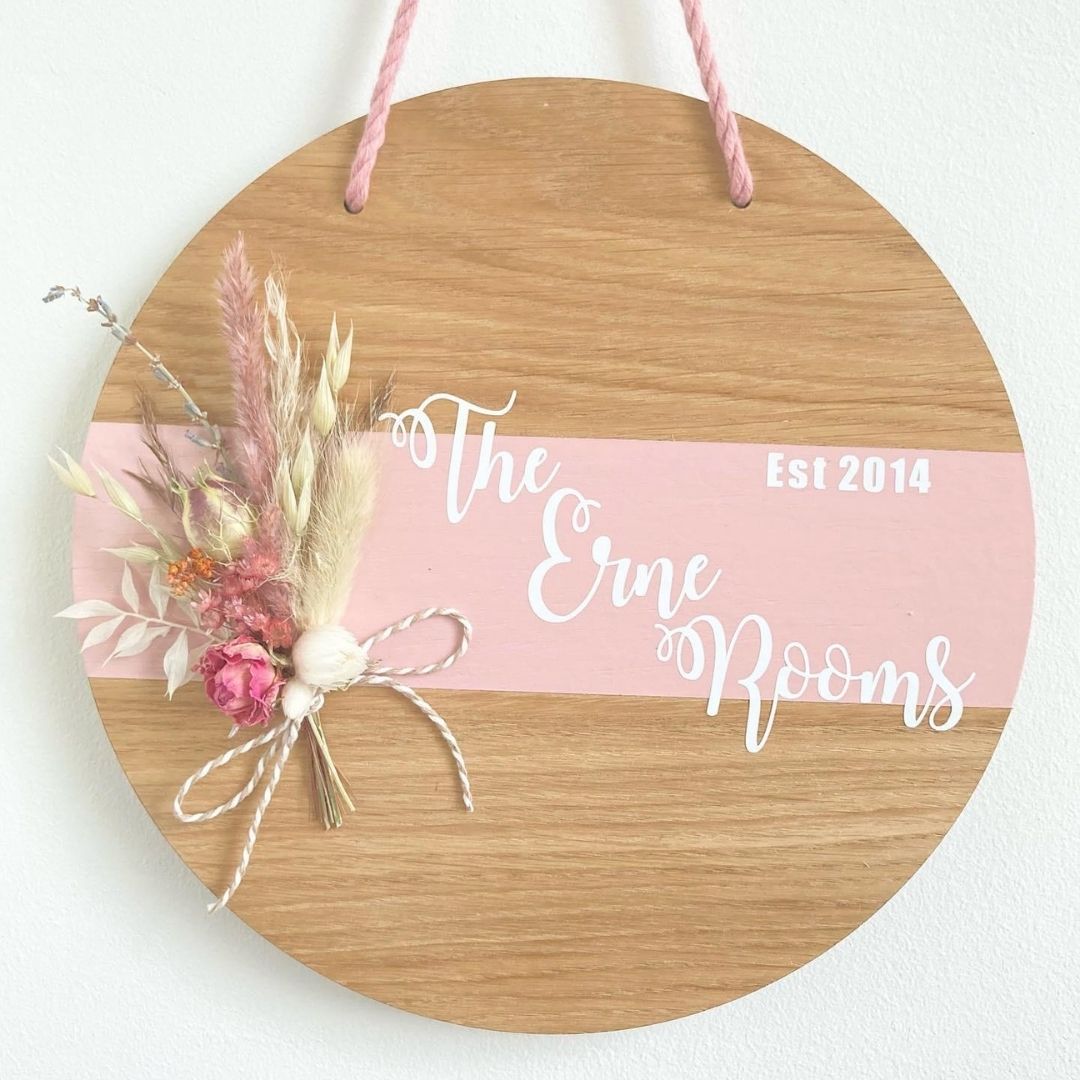 Dusty Pink Home Plaque