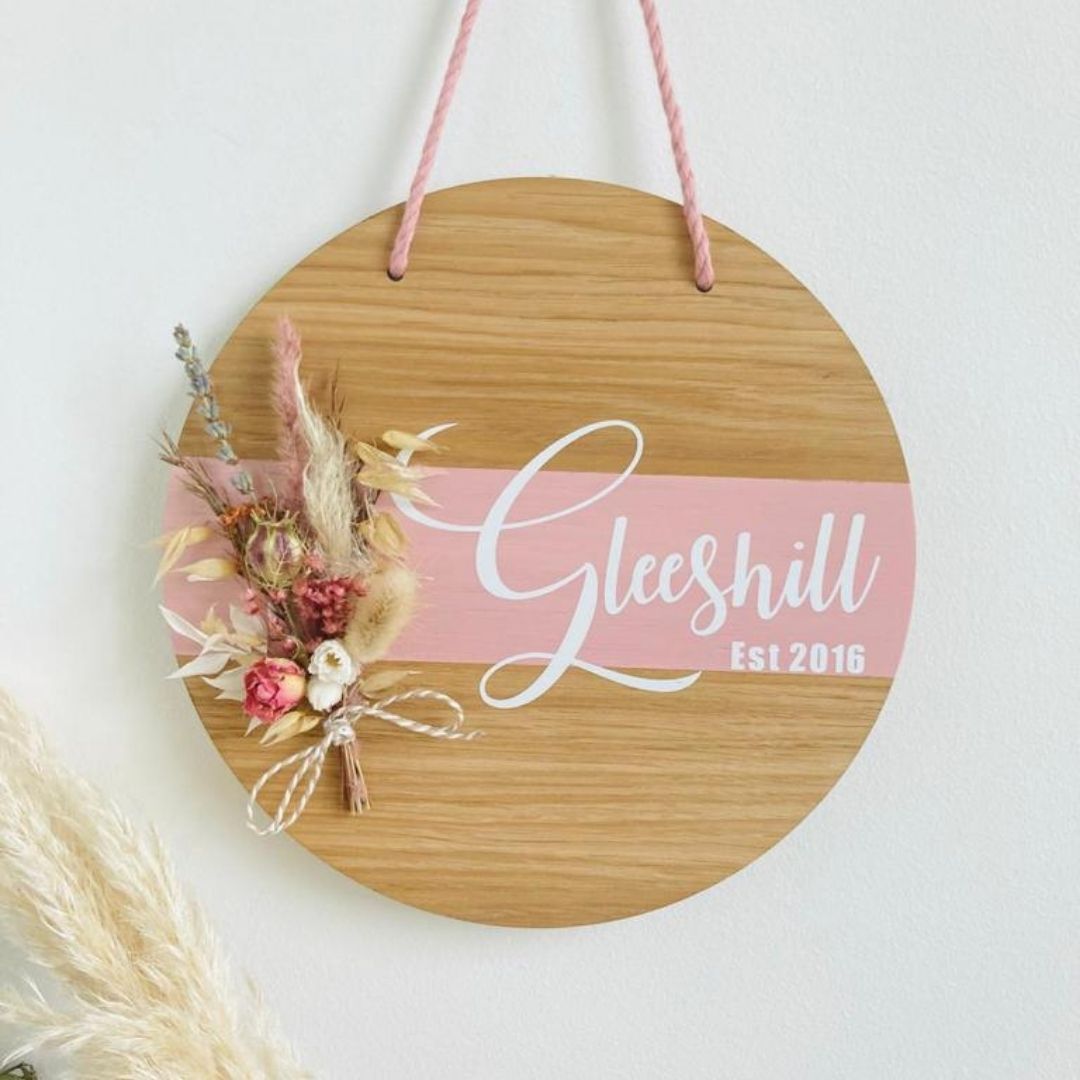 Dusty Pink Home Plaque
