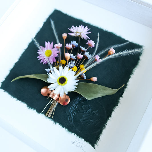 Dried Flower Wedding Gift - Wreath Keepsake Frame