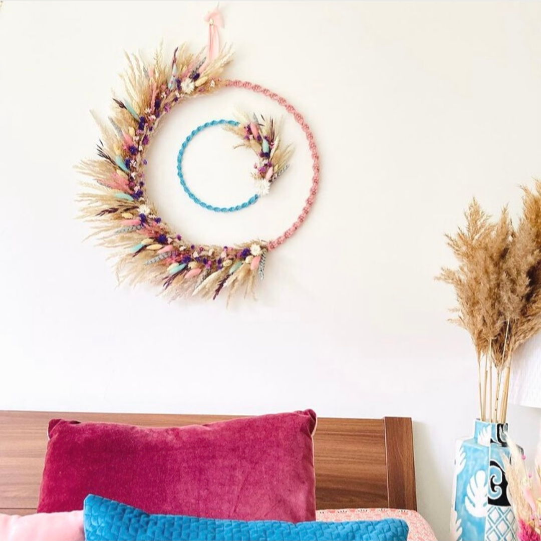 Dried Flower Custom Double Feature Wreath 50cm