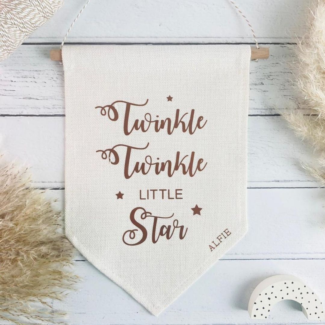 Twinkle Twinkle Linen Pennant