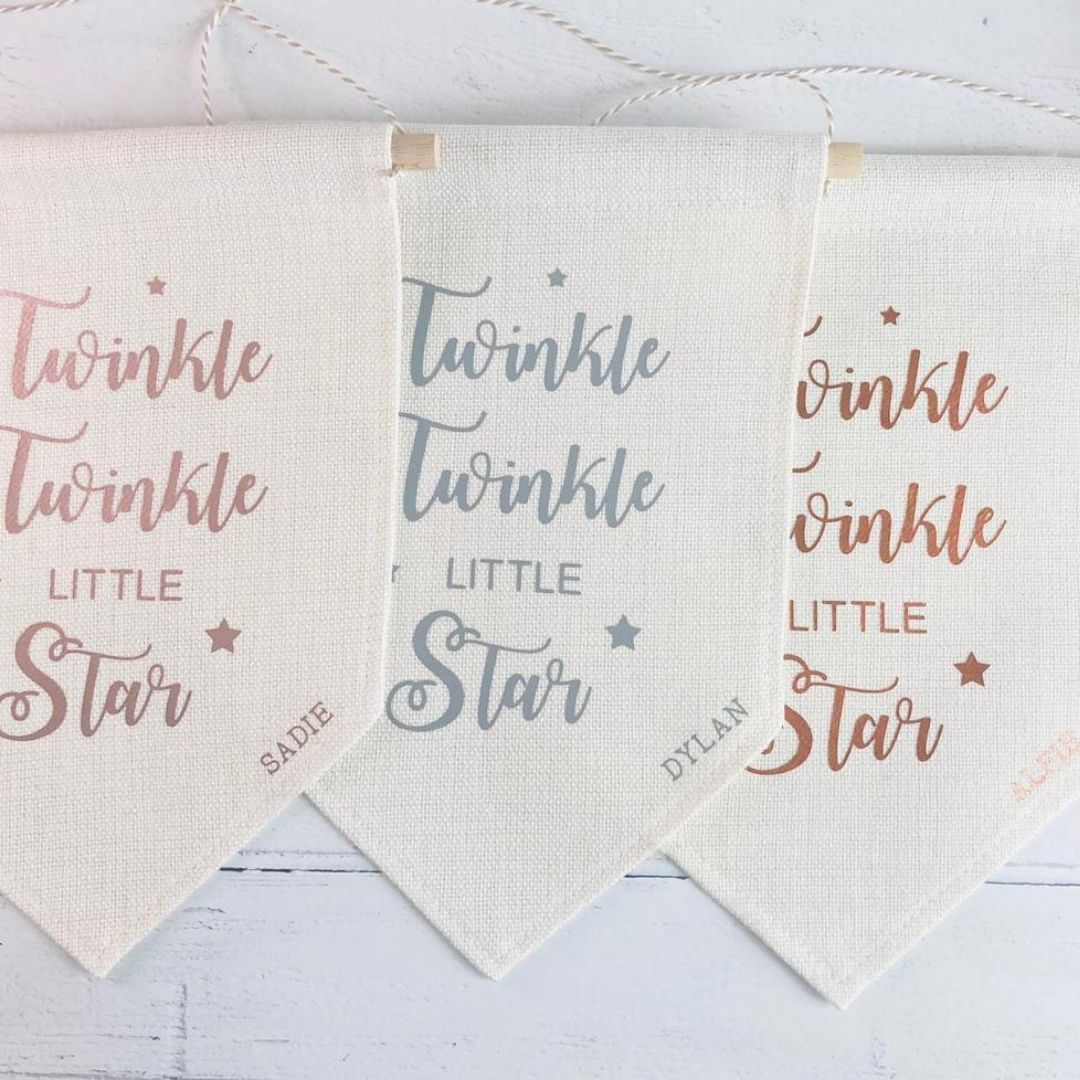 Twinkle Twinkle Linen Pennant