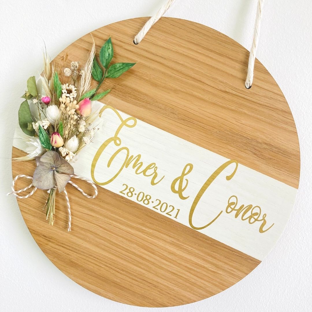 Dried Flower Wedding Gift - Wreath Keepsake Frame