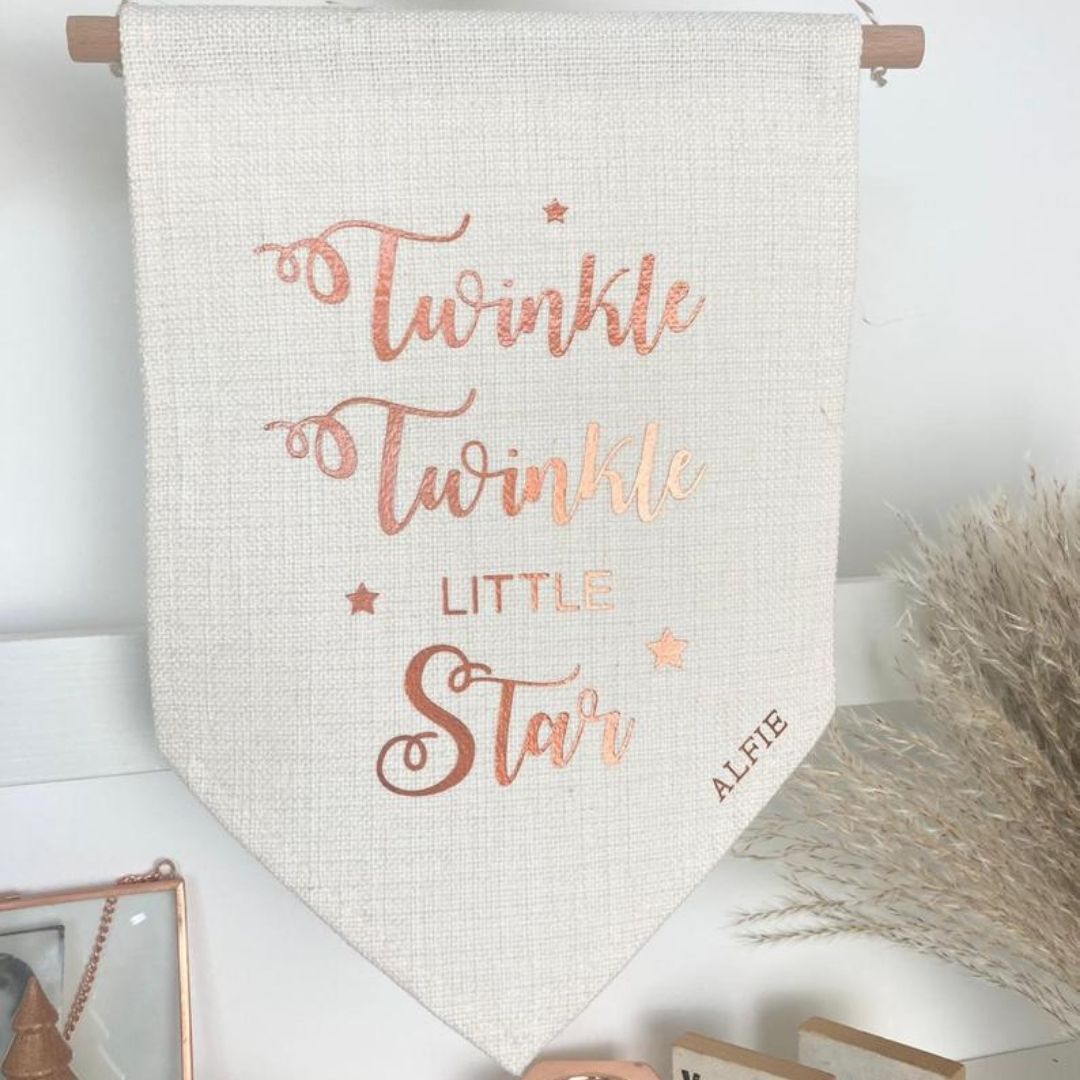 Twinkle Twinkle Linen Pennant